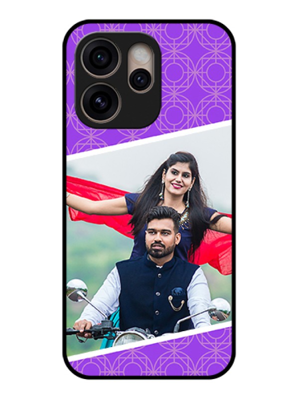 Custom Oppo Reno 15 Pro 5G Custom Glass Phone Case - Violet Color Pattern Design