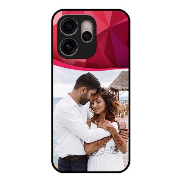 Oppo Reno 15 Pro 5G Custom Glass Phone Case - Red Abstract Design