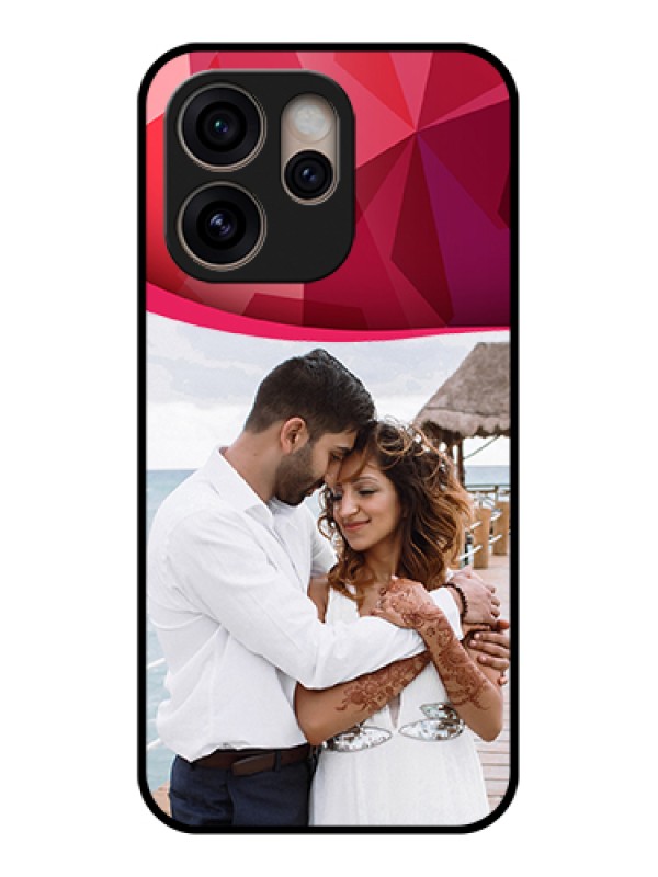 Custom Oppo Reno 15 Pro 5G Custom Glass Phone Case - Red Abstract Design