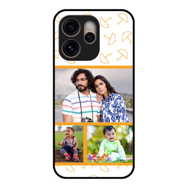 Oppo Reno 15 Pro 5G Custom Glass Phone Case - Yellow Pattern Design