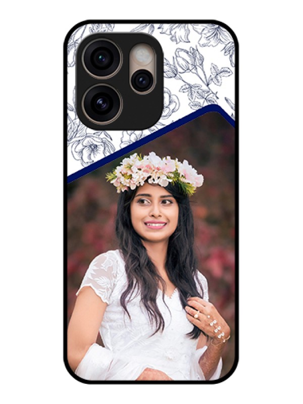 Custom Oppo Reno 15 Pro 5G Custom Glass Phone Case - Classy Floral Design
