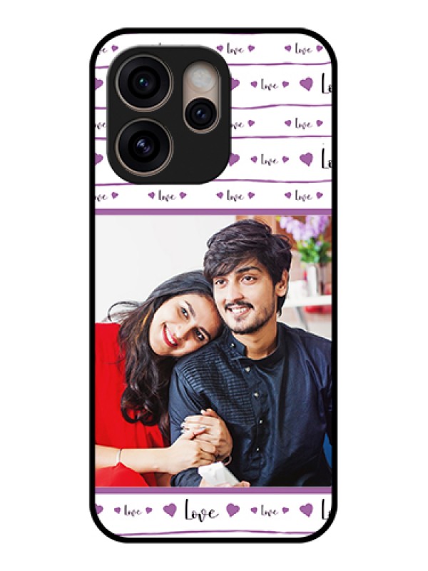 Custom Oppo Reno 15 Pro 5G Custom Glass Phone Case - Couples Heart Design