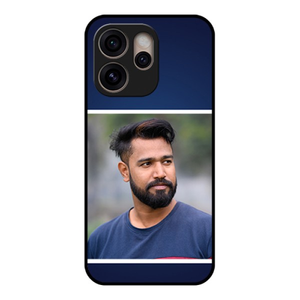 Oppo Reno 15 Pro 5G Custom Glass Phone Case - Simple Royal Blue Design Oppo Reno 15 Pro 5G Custom Glass Phone Case - Simple Royal Blue Design