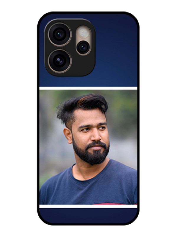 Custom Oppo Reno 15 Pro 5G Custom Glass Phone Case - Simple Royal Blue Design