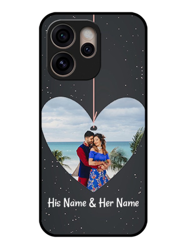 Custom Oppo Reno 15 Pro 5G Custom Glass Phone Case - Hanging Heart Design