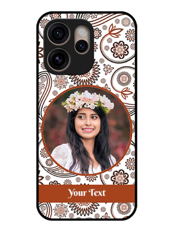 Custom Oppo Reno 15 Pro 5G Custom Glass Phone Case - Abstract Flower Design