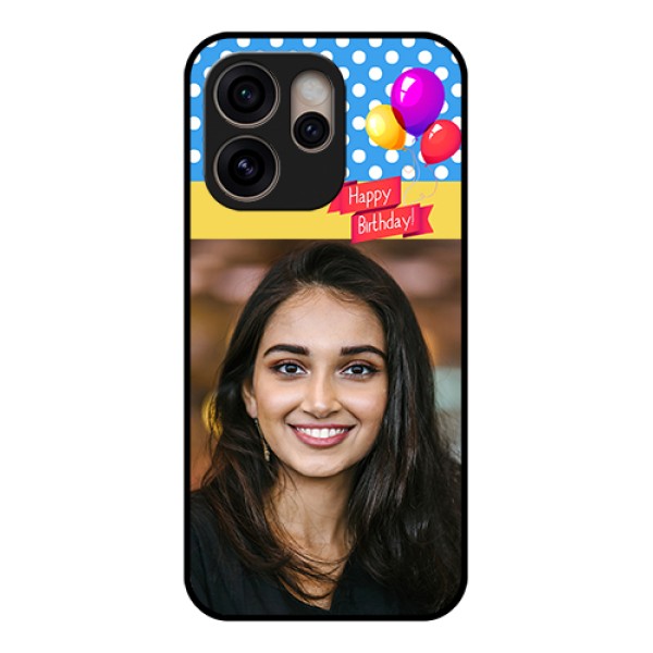 Oppo Reno 15 Pro 5G Custom Glass Phone Case - Happy Birthday Design