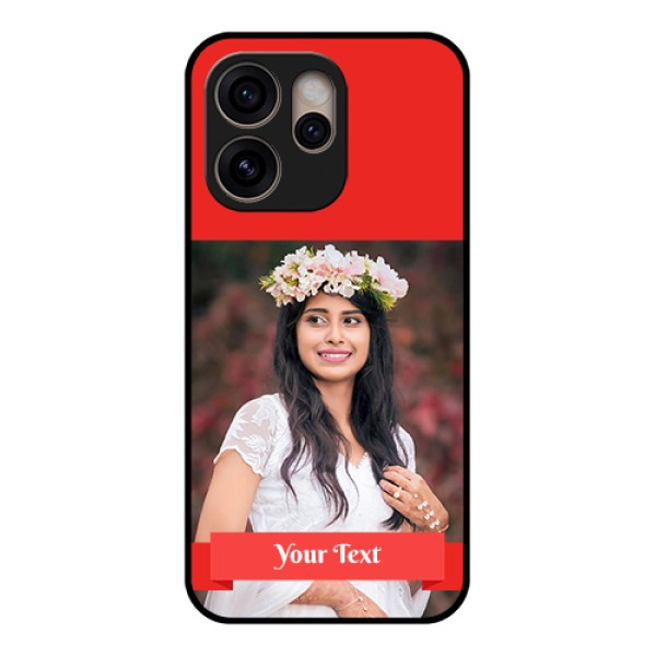 Oppo Reno 15 Pro 5G Custom Glass Phone Case - Simple Red Color Design