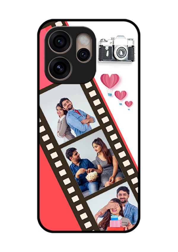 Oppo Reno 15 Pro 5G Custom Glass Phone Case - 3 Image Holder With Film Reel