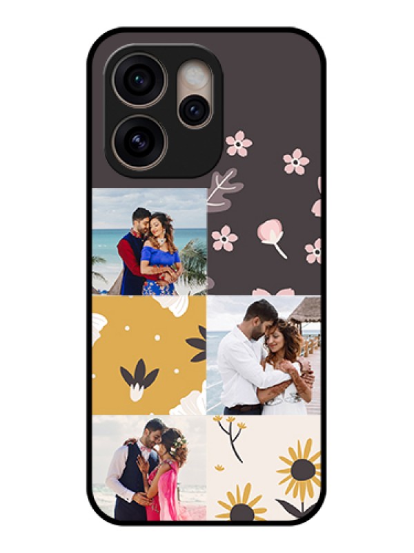 Custom Oppo Reno 15 Pro 5G Custom Glass Phone Case - 3 Images With Floral Design
