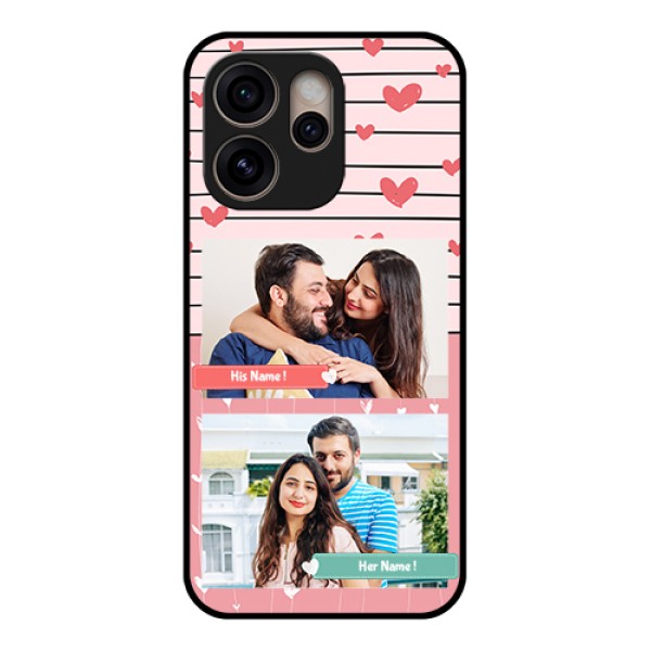 Oppo Reno 15 Pro 5G Custom Glass Phone Case - Photo With Heart Design