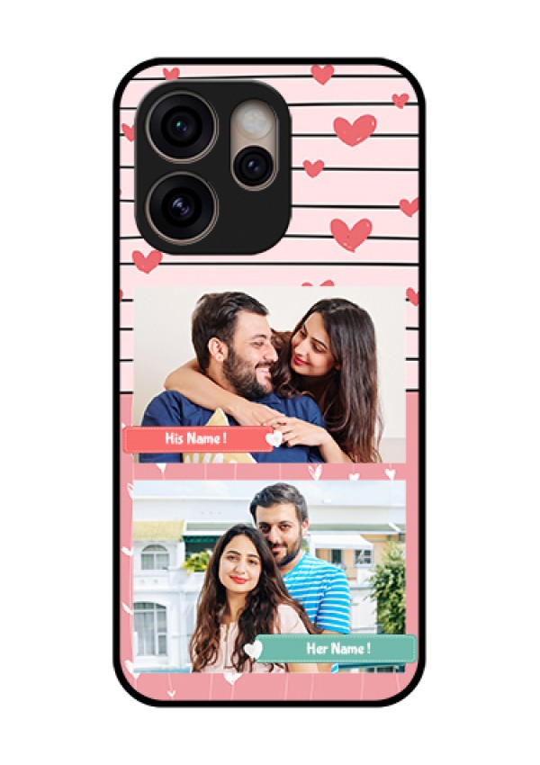 Oppo Reno 15 Pro 5G Custom Glass Phone Case - Photo With Heart Design