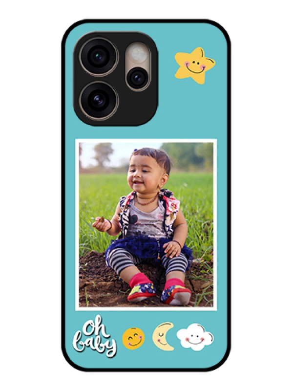 Custom Oppo Reno 15 Pro 5G Custom Glass Phone Case - Smiley Kids Stars Design