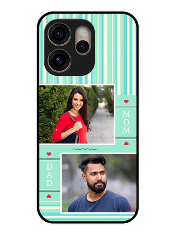 Custom Oppo Reno 15 Pro 5G Custom Glass Phone Case - Mom & Dad Pic Design