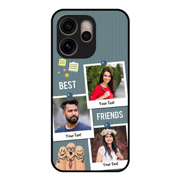 Oppo Reno 15 Pro 5G Custom Glass Phone Case - Sticky Frames And Friendship Design Oppo Reno 15 Pro 5G Custom Glass Phone Case - Sticky Frames And Friendship Design