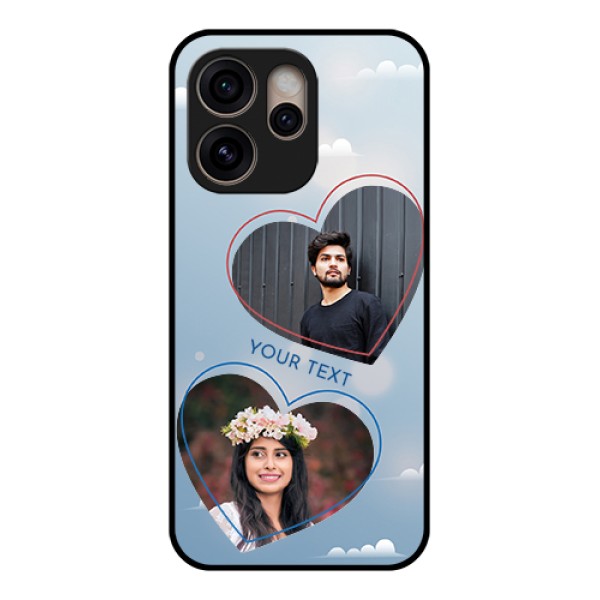 Oppo Reno 15 Pro 5G Custom Glass Phone Case - Blue Color Couple Design