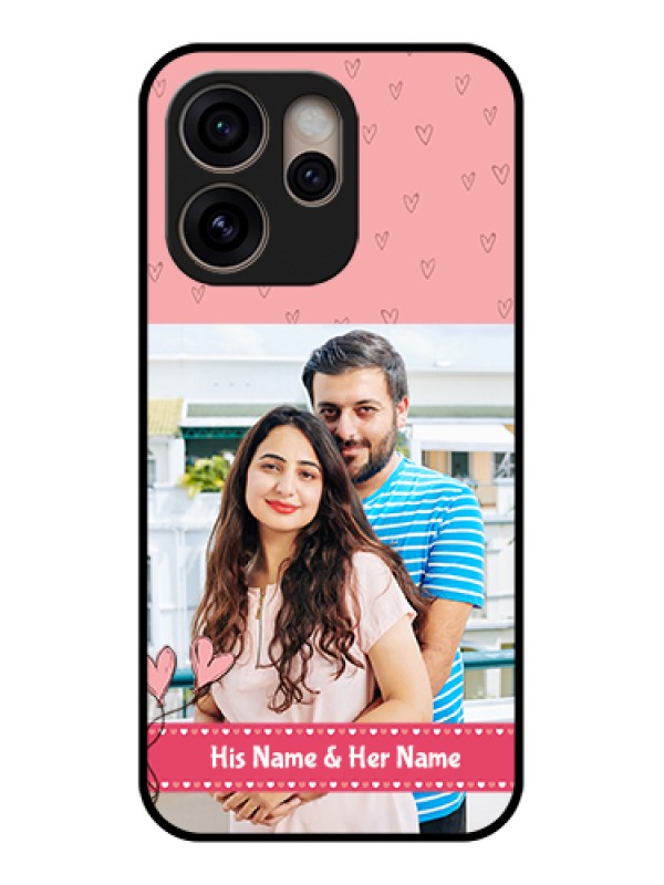 Custom Oppo Reno 15 Pro 5G Custom Glass Phone Case - Love Design Peach Color