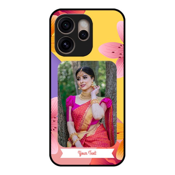 Oppo Reno 15 Pro 5G Custom Glass Phone Case - 3 Image With Vintage Floral Design Oppo Reno 15 Pro 5G Custom Glass Phone Case - 3 Image With Vintage Floral Design