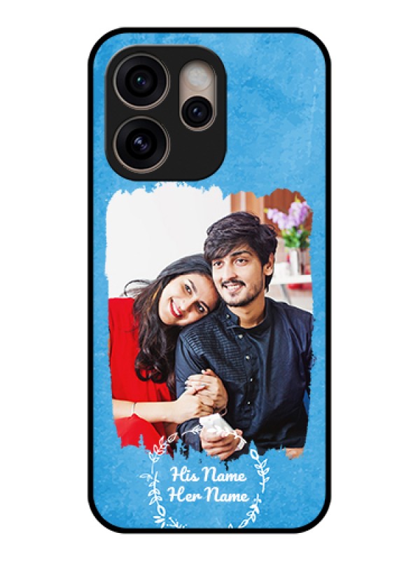 Custom Oppo Reno 15 Pro 5G Custom Glass Phone Case - Blue Color Vintage Design