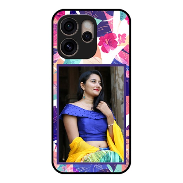 Oppo Reno 15 Pro 5G Custom Glass Phone Case - Abstract Floral Design