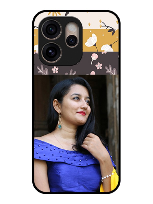Custom Oppo Reno 15 Pro 5G Custom Glass Phone Case - Stylish Floral Design