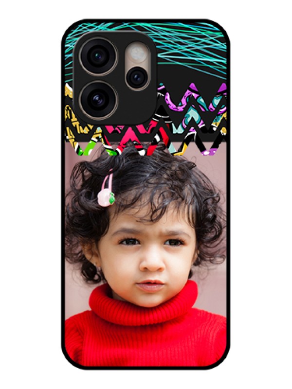 Custom Oppo Reno 15 Pro 5G Custom Glass Phone Case - Neon Abstract Design