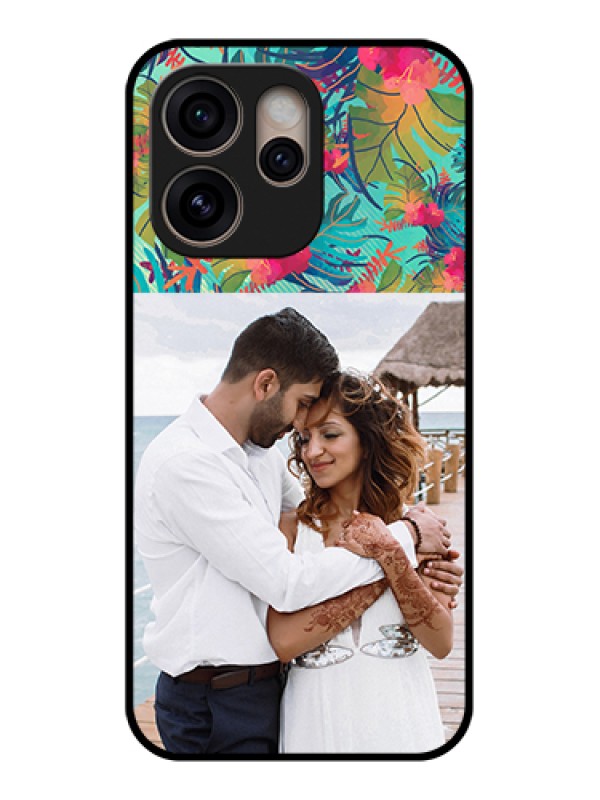 Custom Oppo Reno 15 Pro 5G Custom Glass Phone Case - Watercolor Floral Design