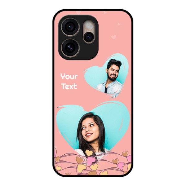 Oppo Reno 15 Pro 5G Custom Glass Phone Case - Love Doodle Design