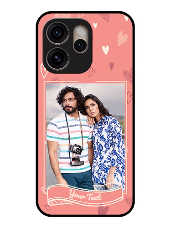 Custom Oppo Reno 15 Pro 5G Custom Glass Phone Case - Love Doodle Art Design
