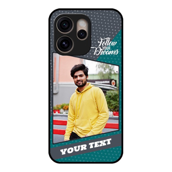 Oppo Reno 15 Pro 5G Custom Glass Phone Case - Background Pattern Design With Quote