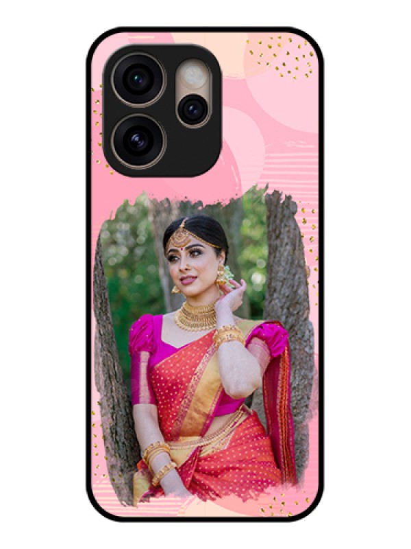 Custom Oppo Reno 15 Pro 5G Custom Glass Phone Case - Gold Glitter Splash Design