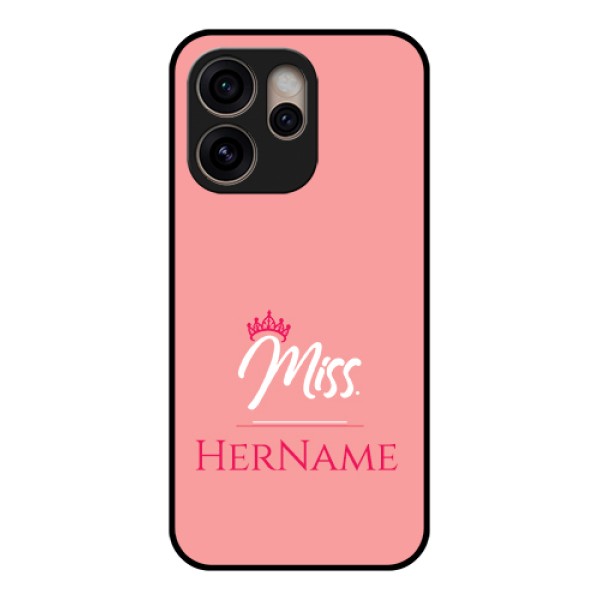 Oppo Reno 15 Pro 5G Custom Glass Phone Case - Mrs With Name Design