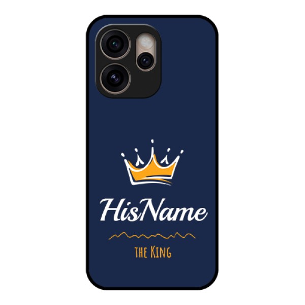 Oppo Reno 15 Pro 5G Custom Glass Phone Case - King With Name Design