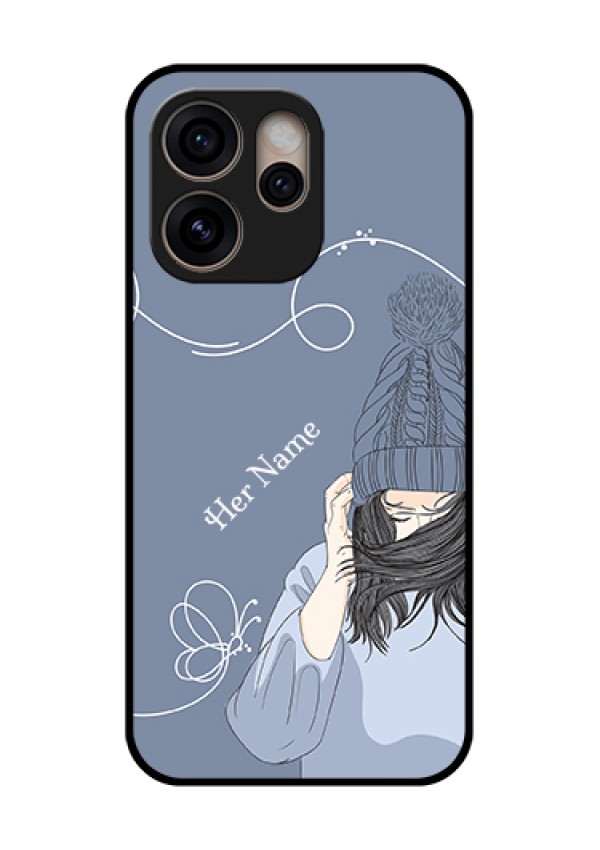 Oppo Reno 15 Pro 5G Custom Glass Phone Case - Girl In Winter Outfit Design