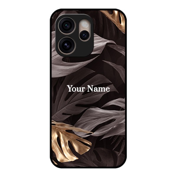 Oppo Reno 15 Pro 5G Custom Glass Phone Case - Wild Leaves Digital Paint Design Oppo Reno 15 Pro 5G Custom Glass Phone Case - Wild Leaves Digital Paint Design