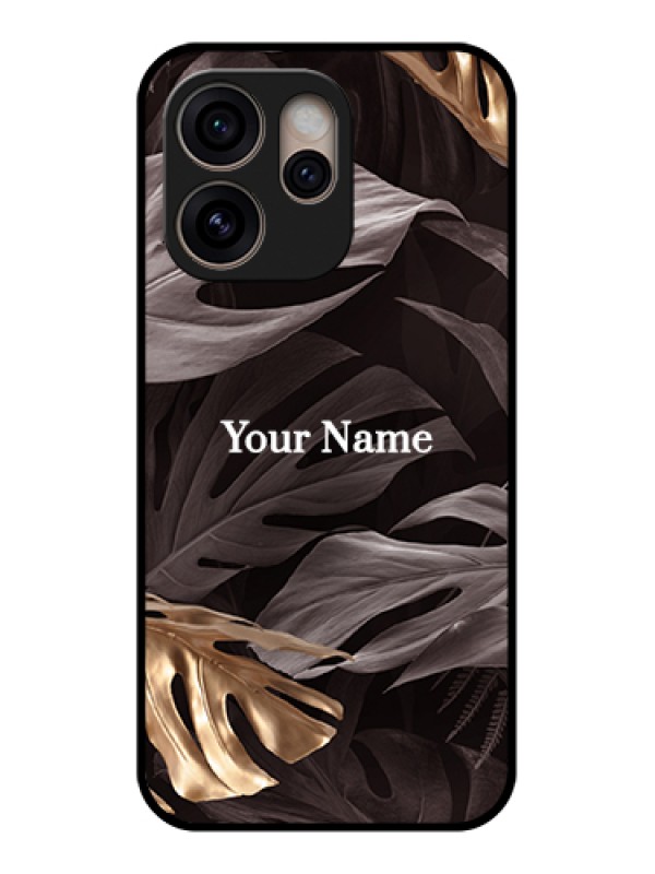 Custom Oppo Reno 15 Pro 5G Custom Glass Phone Case - Wild Leaves Digital Paint Design