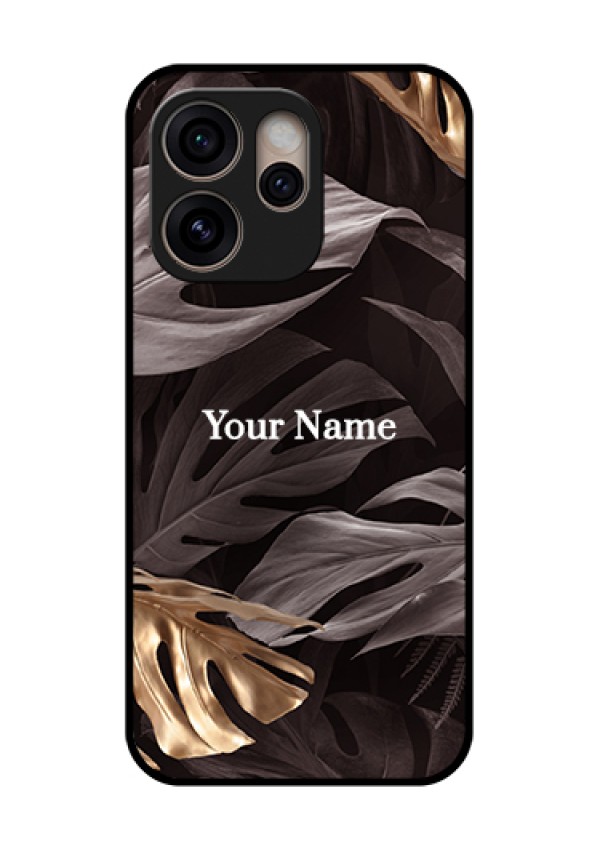 Oppo Reno 15 Pro 5G Custom Glass Phone Case - Wild Leaves Digital Paint Design