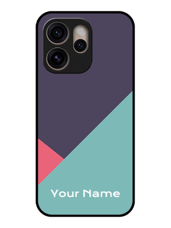 Custom Oppo Reno 15 Pro 5G Custom Glass Phone Case - Tri Color Abstract Design