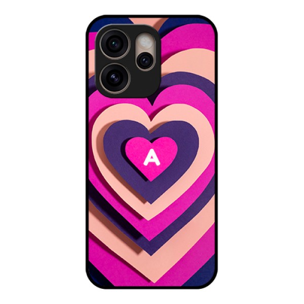 Oppo Reno 15 Pro 5G Custom Glass Phone Case - Cute Heart Pattern Design Oppo Reno 15 Pro 5G Custom Glass Phone Case - Cute Heart Pattern Design
