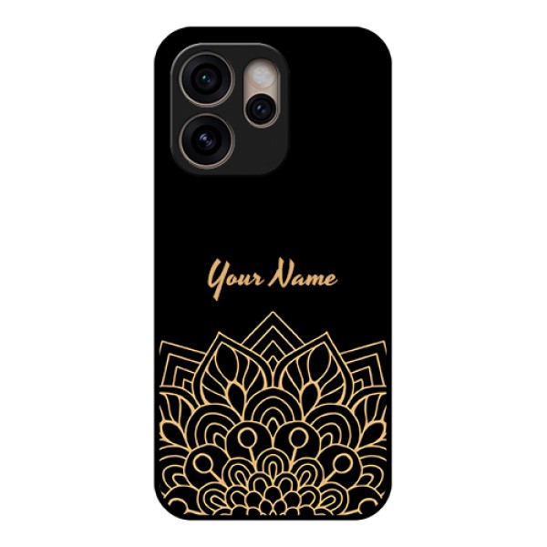 Oppo Reno 15 Pro 5G Custom Glass Phone Case - Golden Mandala Design