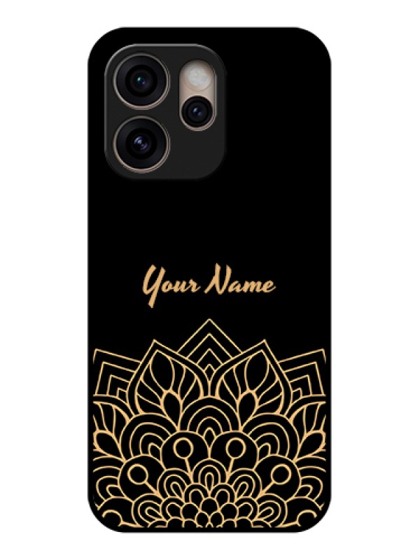 Custom Oppo Reno 15 Pro 5G Custom Glass Phone Case - Golden Mandala Design