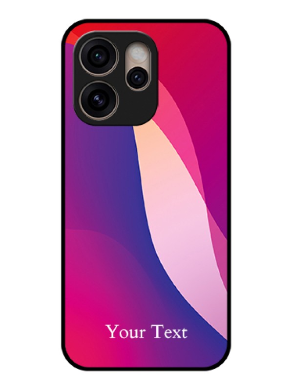Custom Oppo Reno 15 Pro 5G Custom Glass Phone Case - Digital Abstract Overlap Design