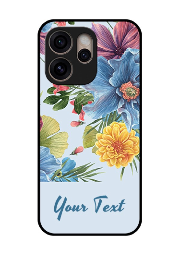 Oppo Reno 15 Pro 5G Custom Glass Phone Case - Stunning Watercolored Flowers Painting Design