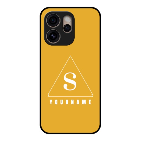 Oppo Reno 15 Pro 5G Custom Glass Phone Case - Simple Triangle Design