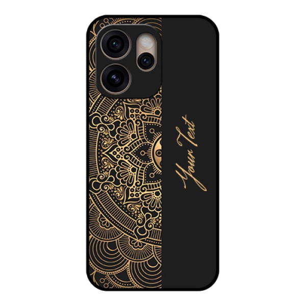 Oppo Reno 15 Pro 5G Custom Glass Phone Case - Mandala Art With Custom Text Design Oppo Reno 15 Pro 5G Custom Glass Phone Case - Mandala Art With Custom Text Design