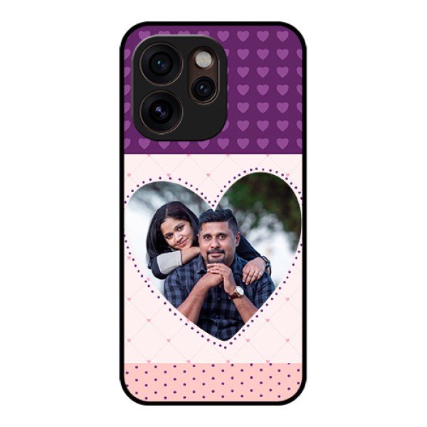 Oppo Reno 15 Pro Mini 5G Custom Glass Phone Case - Violet Love Dots Design