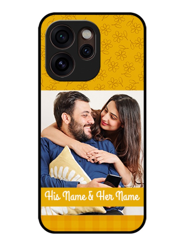 Custom Oppo Reno 15 Pro Mini 5G Custom Glass Phone Case - Yellow Floral Design