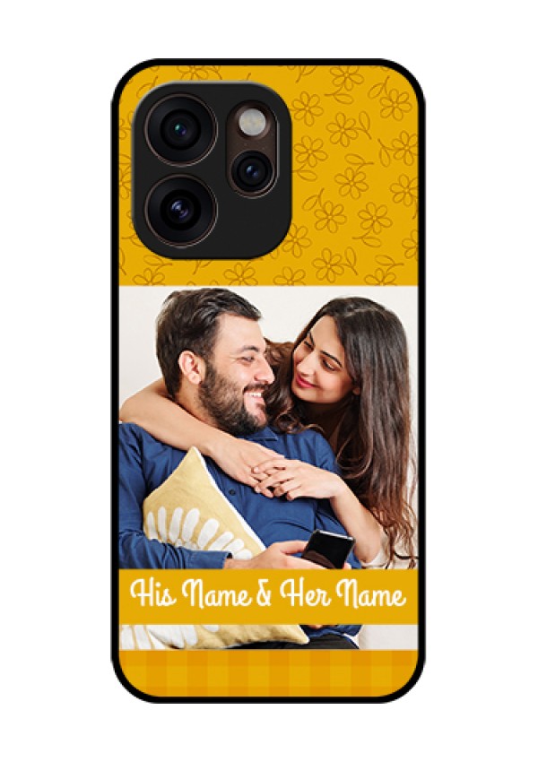 Oppo Reno 15 Pro Mini 5G Custom Glass Phone Case - Yellow Floral Design