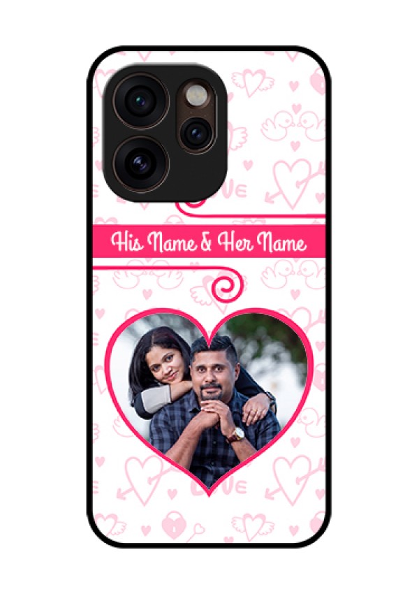 Oppo Reno 15 Pro Mini 5G Custom Glass Phone Case - Heart Shape Love Design