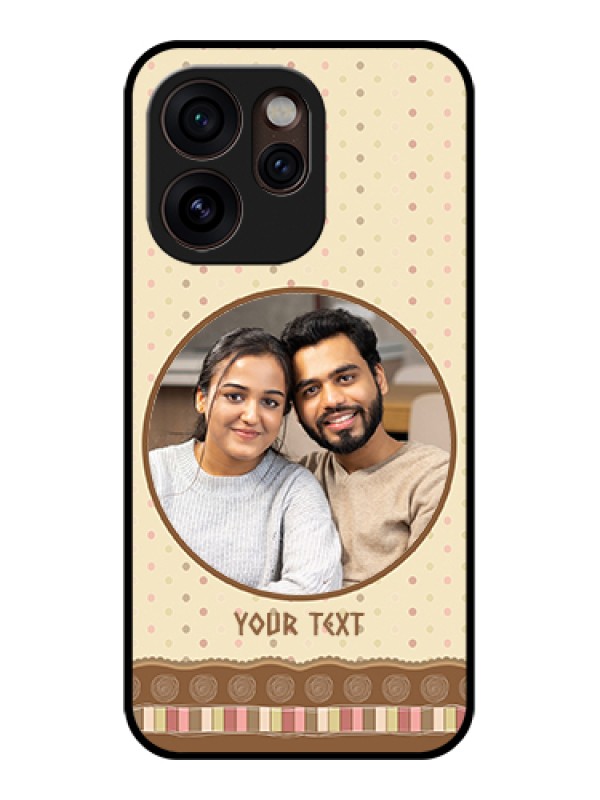Custom Oppo Reno 15 Pro Mini 5G Custom Glass Phone Case - Brown Dotted Mobile Case Design
